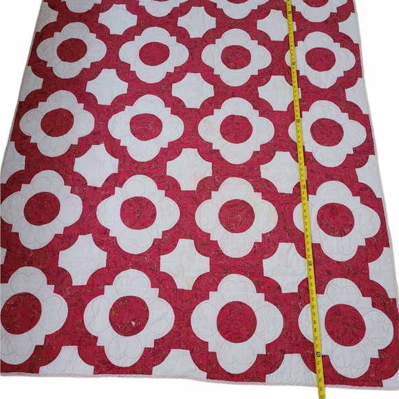 Handmade Quilt "Pink Love Ring" - Picture 3 of 9